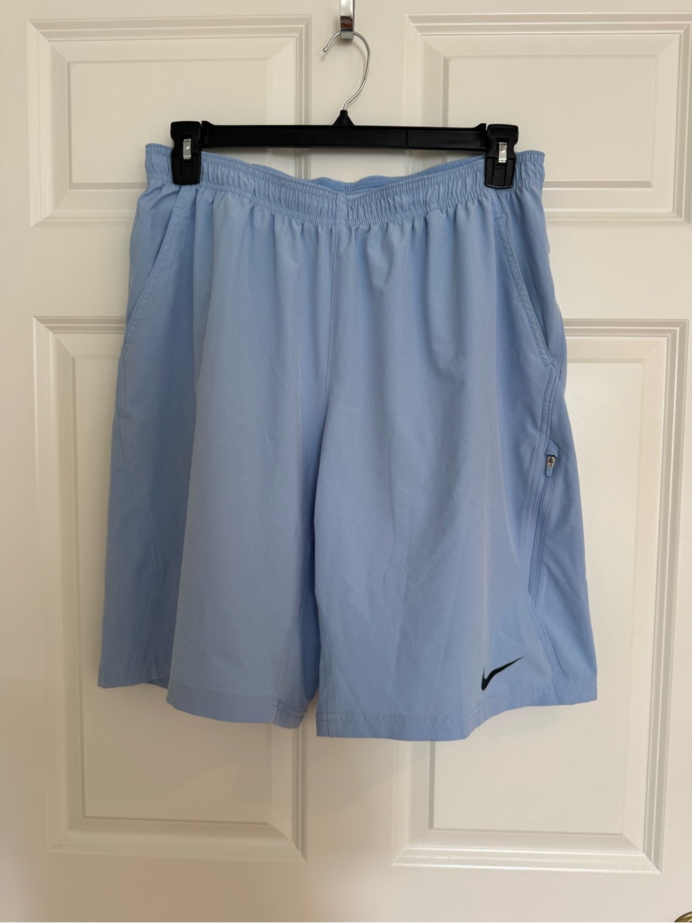 Nike Men’s Sky Blue Athletic Shorts with Zip Pocket